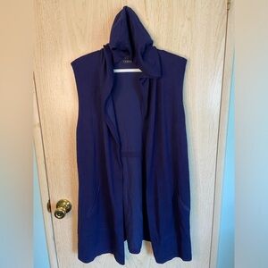 Women's Blue Hooded Cyrus Cardigan